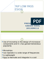 Microstrip Low Pass Filter Design