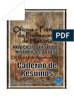 Caderno de Resumos Do XXIV Ciclo de Estudos Históricos Da UESC