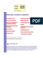 Paired Data, Correlation & Regression