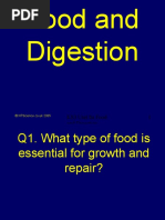 8a Food Digestion Science Quiz