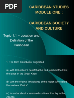 Cape Caribbean Studies Topic 1.1 - Multiple Choice