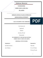 Petitioner Memorial: Vito Corleone LTD (Applicant) Versus Don Bosco PVT LTD (Respondent)