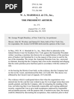 Marshall & Co. v. " PRES. ARTHUR", 279 U.S. 564 (1929)