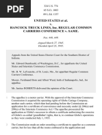 United States v. Hancock Truck Lines, Inc., 324 U.S. 774 (1945)