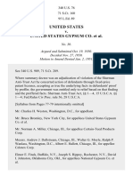 United States v. United States Gypsum Co., 340 U.S. 76 (1951)