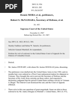 Dennis Mora v. Robert S. McNamara Secretary of Defense, 389 U.S. 934 (1967)