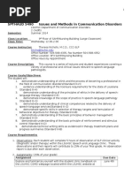 SPTHAUD 5490 Issues and Methods in Communication Disorders