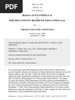 Beatrice Alexander v. Holmes County Board of Education, 396 U.S. 1218 (1969)