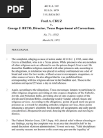 Cruz v. Beto, 405 U.S. 319 (1972)