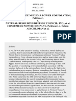 Vermont Yankee Nuclear Power Corp. v. Natural Resources Defense Council, Inc., 435 U.S. 519 (1978)