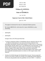 William M. Sewell v. State of Georgia, 435 U.S. 982 (1978)