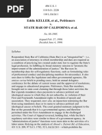 Keller v. State Bar of Cal., 496 U.S. 1 (1990)