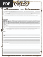 W20 - Wyld West Caern Sheet