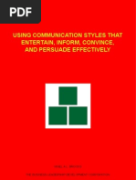 Using Communication Styles That Entertain, Inform, Convince, and Persuade Effectively