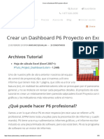 Crear Un Dashboard P6 Proyecto en Excel