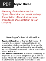 Presentation of Tourist Attractions