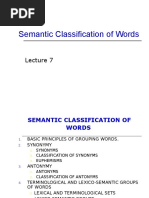 Pr7 Semantic Classification of Words