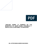 Análisis de La Pobreza en El Departamento de Totonicapán