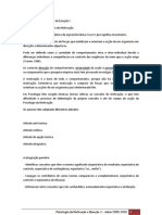 Apontamentos - Psicologia Da Motivação e Da Emoção I