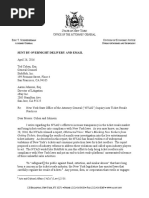 Schneiderman Letters To Ticket Sellers