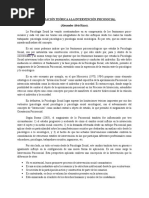 Aproximación Teorica A La Intervencion Psicosocial. Alvis