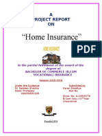 "Home Insurance": A Project Report ON