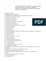 Tema 4. - El Crecimiento y El Desarrollo Neuromotor, Óseo y Muscular. Factores Endógenos y Exógenos Que Repercuten en El Desarrollo y Crecimiento