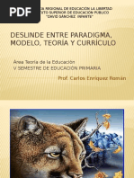 Deslinde Entre Paradigma, Modelo, Teoría