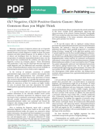 Ck7 Negative, Ck20 Positive Gastric Cancer: More Common Than You Might Think