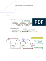 Secondary Three Science Worksheet - Waves - 17jan2014