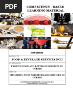 Provide Food and Beverage Services To Guests