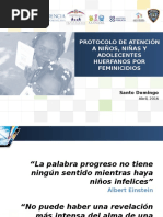 Presentación "Protocolo de Atención de Niños, Niñas y Adolescentes Víctimas de Feminicidios"