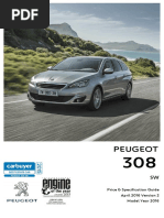 Peugeot 308 SW Prices and Specifications Brochure 1