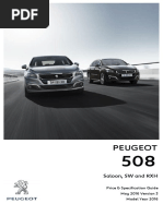 Peugeot 508 Prices and Specifications Brochure