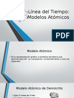 Línea Del Tiempo Modelos Atomicos