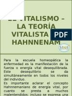 Teoria Vitalista de Hahnemann