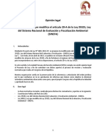 Opinión Legal Sobre Proyecto de Ley Que Modificaría Cobranza de Multas Por Infracciones Ambientales