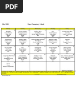 May Lunch Menu