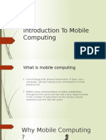 Introduction To Mobile Computing