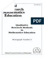 Anne R. Teppo. Qualitative Research Methods in Mathematics Education 11