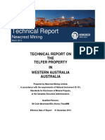 Technical Report On Telfer Property December 31 2013-Final