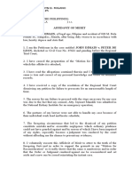 Affidavit of Merit: Daryll Generyn B. Migano Legal Forms #5 May 5, 2016