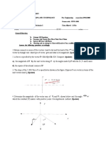 Test One Engineering Mechanics-I 