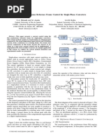 A DQ Synchronous Reference Frame Control For Single-Phase Converters