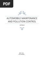 Automobile Maintenance and Pollution Control: Lab Manual