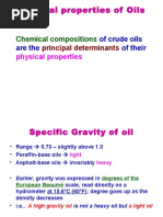 Physical Properties of Oils: Chemical Compositions