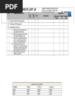 Check List of Lightning Protection Erection