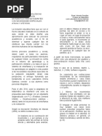 Estrategias Metodológicas para La Evaluación en Matemática para Estudiantes Con Necesidades Especiales: Ataxia y Atetosis