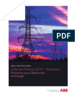 Lista de Precios ABB 2015 - Distribucion de Energía (Rev.01) (Volumen 1) PDF