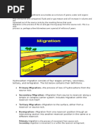 Migration Process in Petroleum Engineering